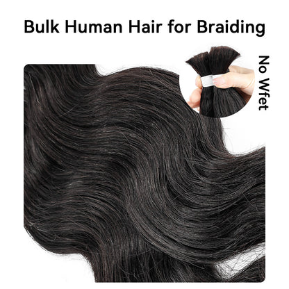 100% Unprocessed Remy No Weft Human Hair Braiding Hair Bundles for Bohemian Knotless Braiding