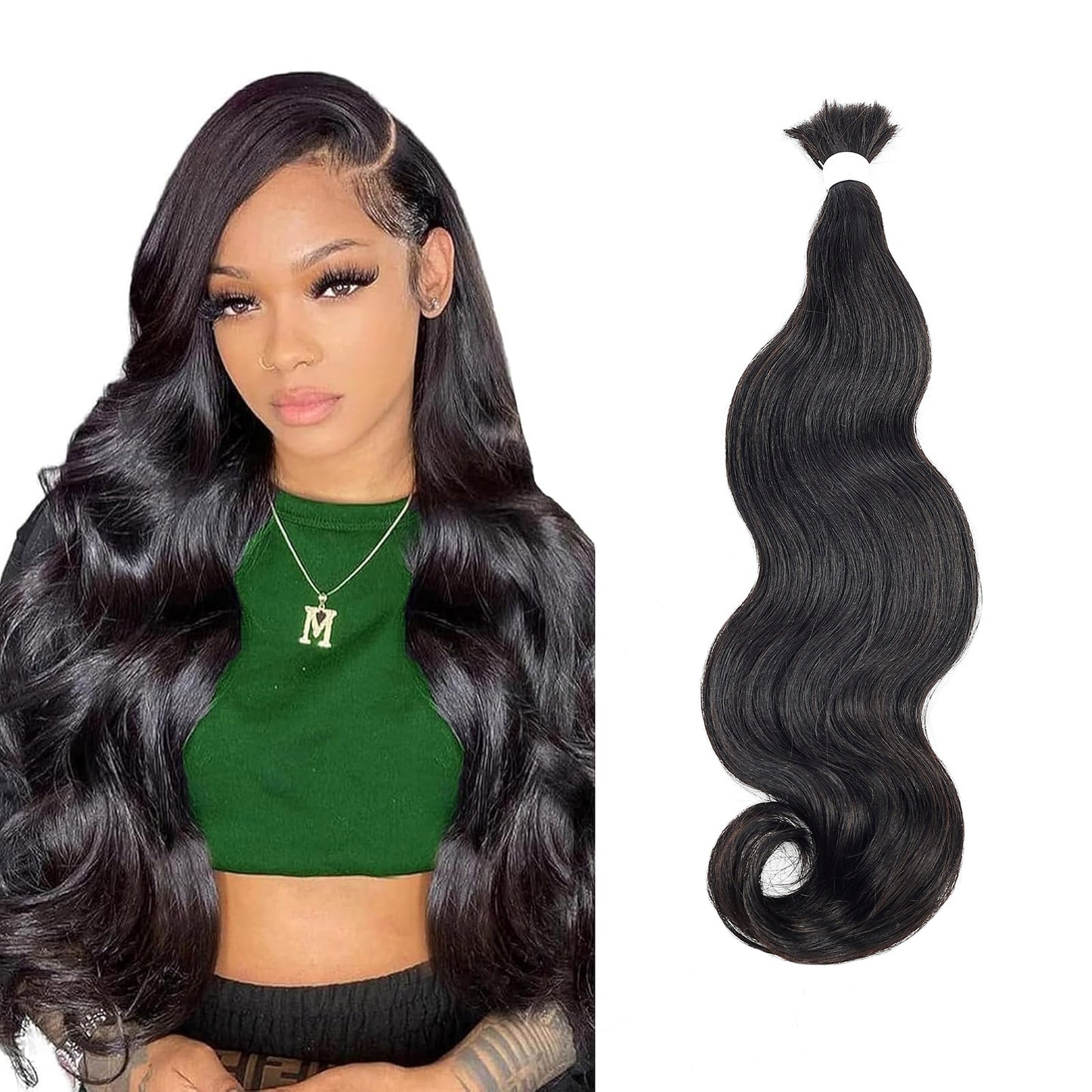 100% Unprocessed Remy No Weft Human Hair Braiding Hair Bundles for Bohemian Knotless Braiding
