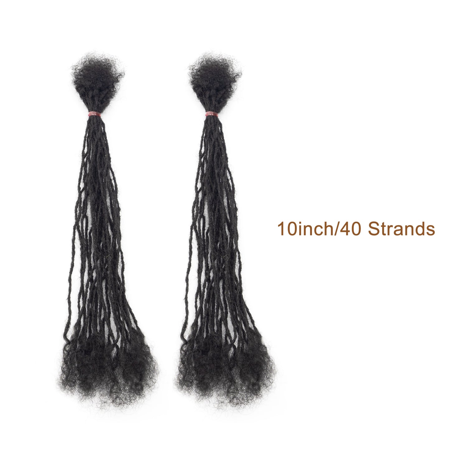 40strands/pack 100% Real Human Hair Dreadlocks Inter Locs Extensions with Curly end