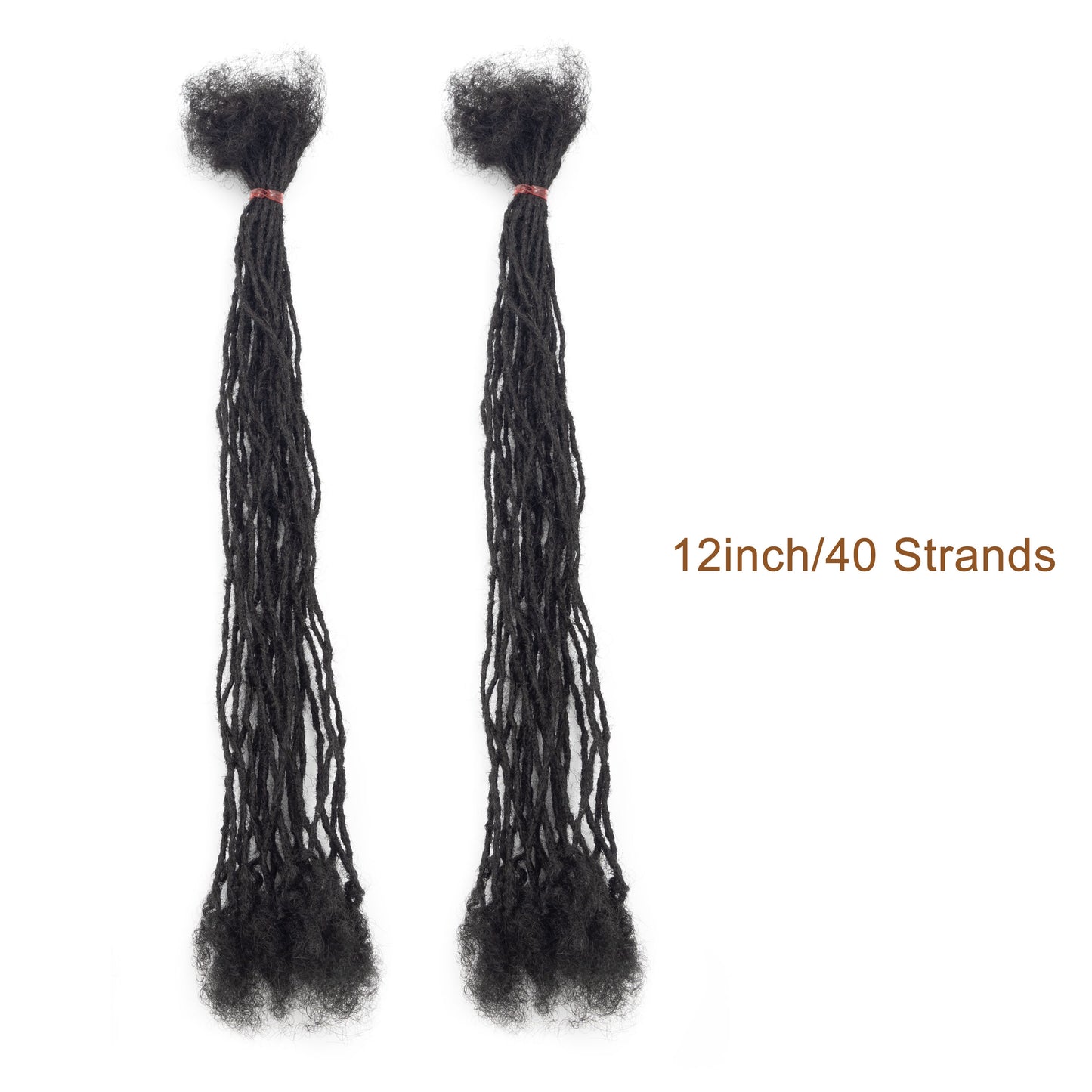 40strands/pack 100% Real Human Hair Dreadlocks Inter Locs Extensions with Curly end