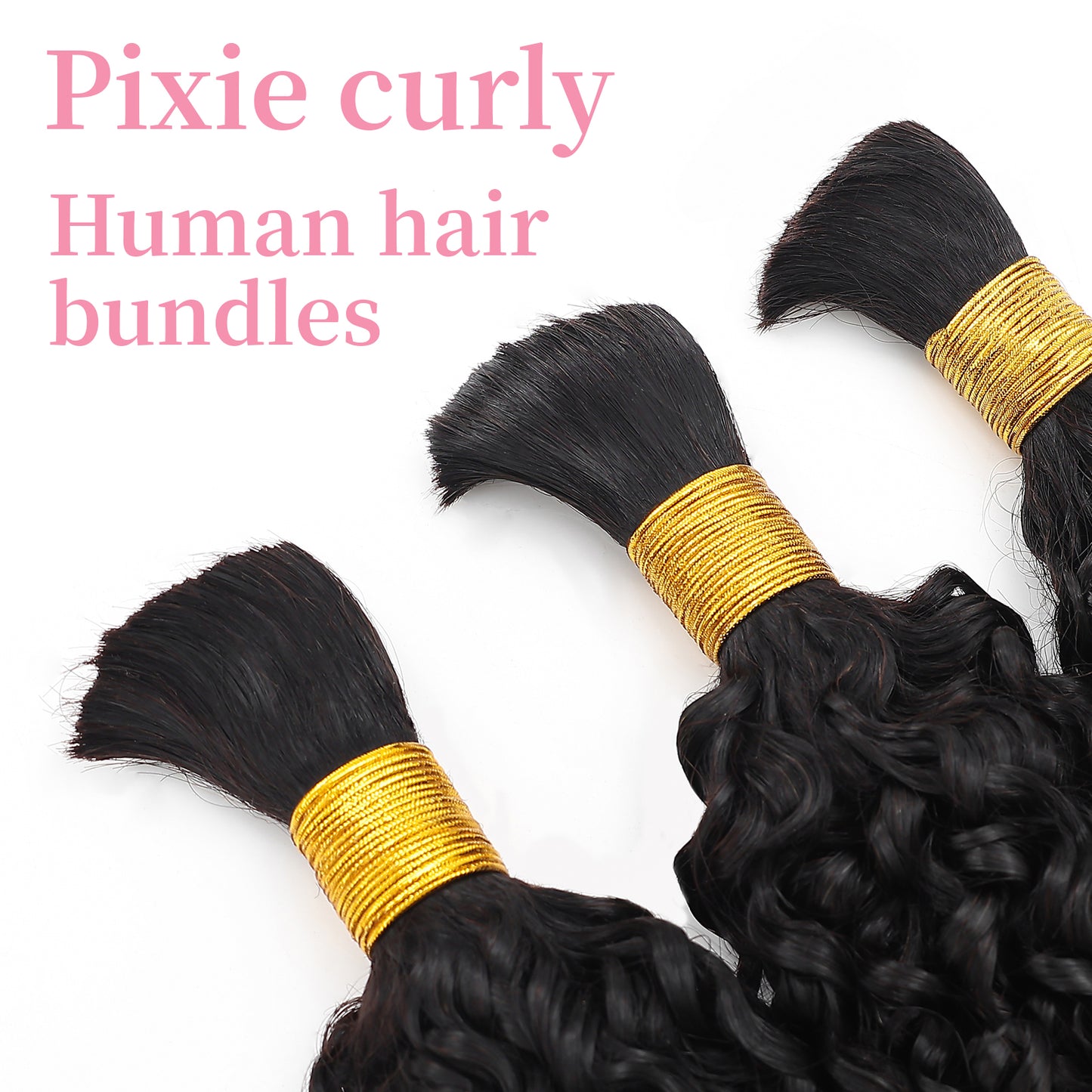 Remy Cuticle Aligned Hair 100% Unprocessed Virgin Human Hair Extension Pixie Curly Hair Bundles