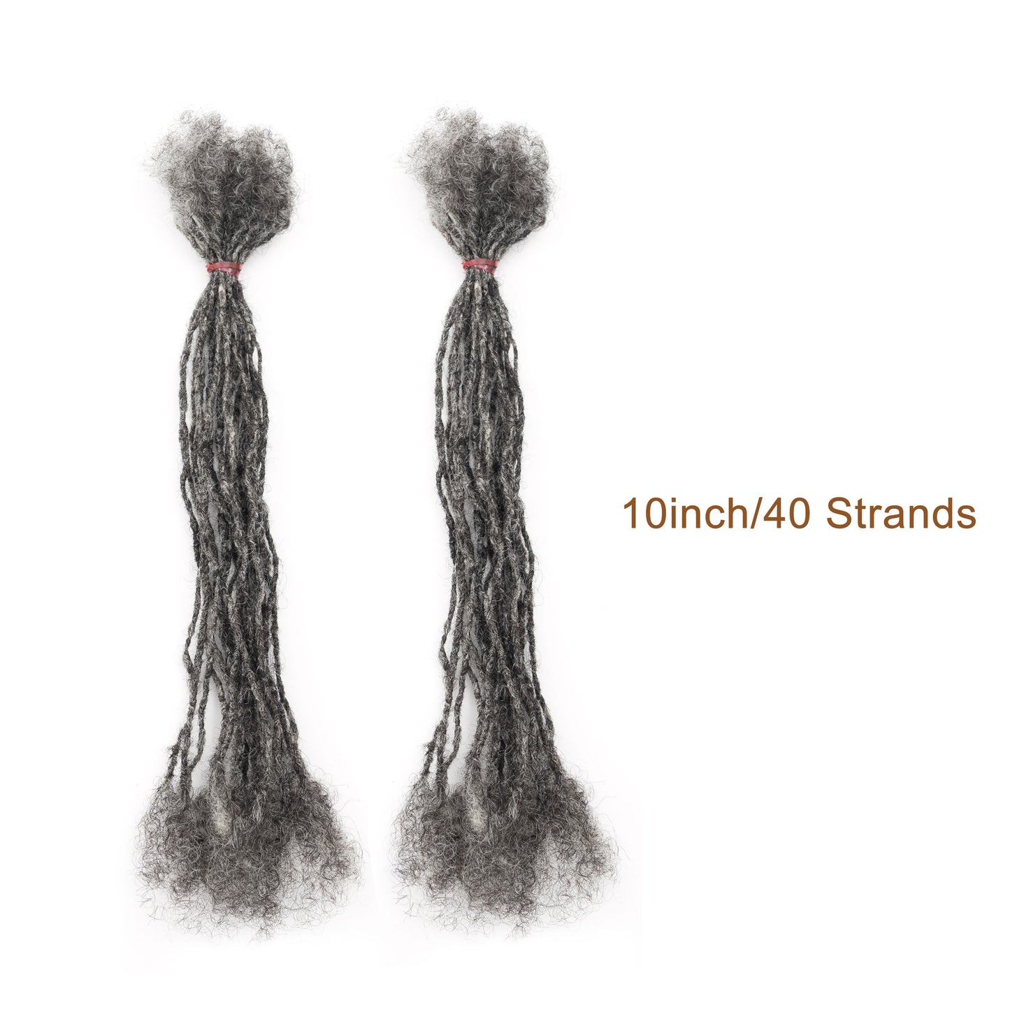 40strands/pack 100% Real Human Hair Dreadlocks Inter Locs Extensions with Curly end
