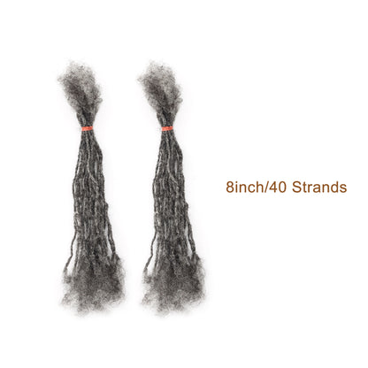40strands/pack 100% Real Human Hair Dreadlocks Inter Locs Extensions with Curly end