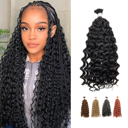 100g/pack Water Wave Bulk Human Brazilian Hair Bundles No Weft for Boho Braids